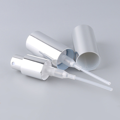 Kozmetik için 18mm 20mm Tam Kapaklı Gümüş Mist İnce Pompa Püskürtücü