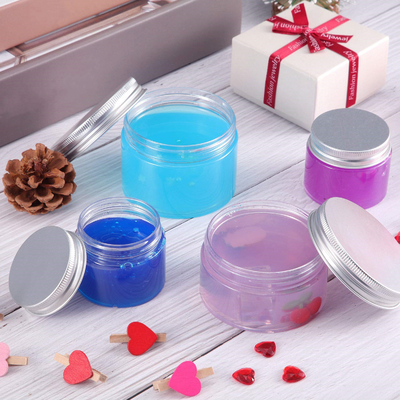 2.13 İnç Şeffaf Plastik 4 Oz Kapaklı Kapaklı Kozmetik Kavanoz Sızdırmaz