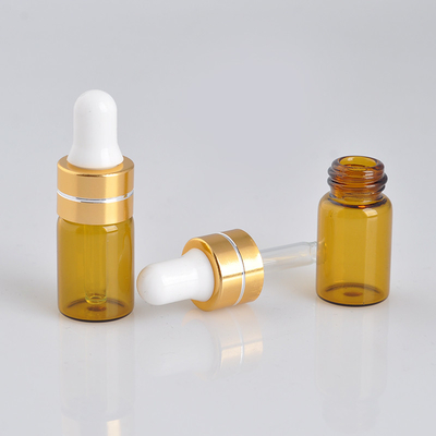 3ml Esansiyel Yağ Şişeleri Kahverengi Cam Damlalıklı Şişeler