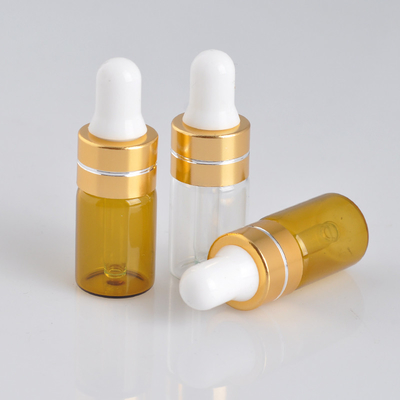 3ml Esansiyel Yağ Şişeleri Kahverengi Cam Damlalıklı Şişeler