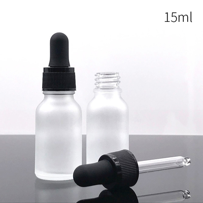 Çok Kapasiteli Buzlu Damlalıklı Cam Esansiyel Yağ Şişeleri 5ml 10ml