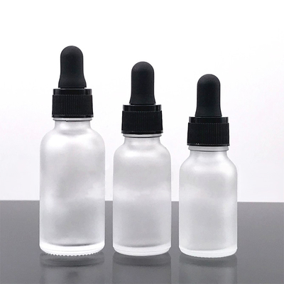 Çok Kapasiteli Buzlu Damlalıklı Cam Esansiyel Yağ Şişeleri 5ml 10ml