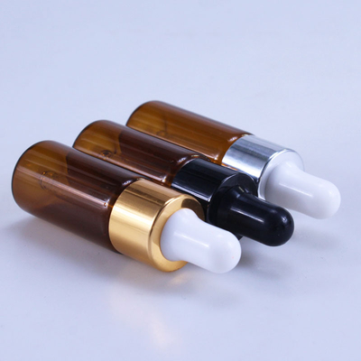 Esansiyel Yağ İçin Kozmetik 10ml 15ml 20ml Kahverengi Cam Damlalıklı Şişe