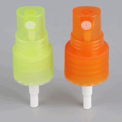PET Şişe için Yeşil Turuncu Plastik 24mm Mist Püskürtme Pompası