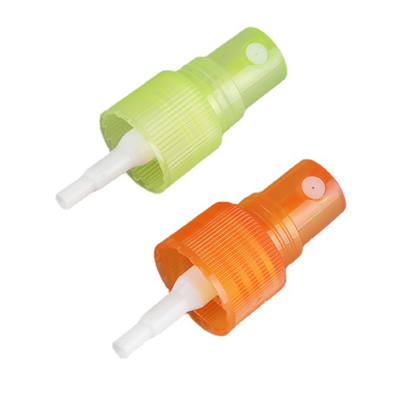 PET Şişe için Yeşil Turuncu Plastik 24mm Mist Püskürtme Pompası