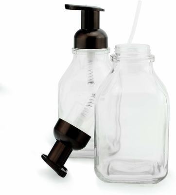 LinDeer Siyah PET 500ml Losyon Pompa Şişeleri Şeffaf