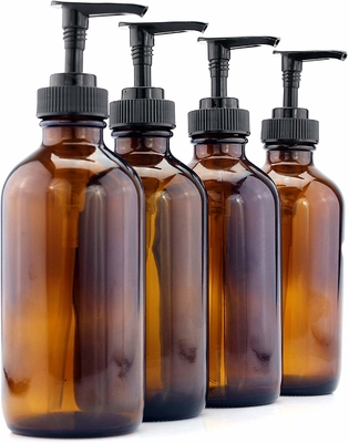 28MM Siyah Pompalı PET Kahverengi 500ml Plastik Losyon Şişesi