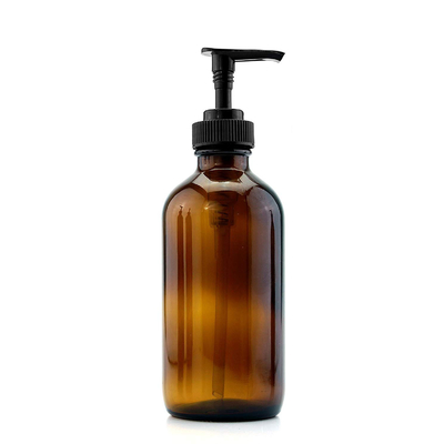 28MM Siyah Pompalı PET Kahverengi 500ml Plastik Losyon Şişesi