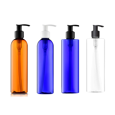 Sıvı İçin Pompalı Kahverengi Mavi PET 200ML Doldurulabilir Losyon Kabı