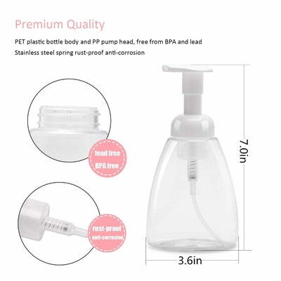 Pompa 28mm ile Şeffaf 500ml Boş Plastik Losyon Şişeleri