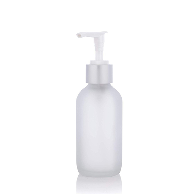 LinDeer Beyaz 100ml Buzlu Cam Pompa Losyon Şişesi ODM