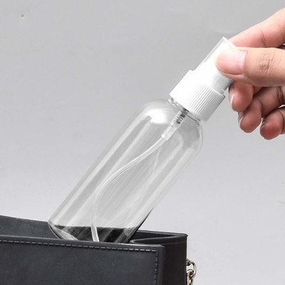 24mm Pompalı Şeffaf PET Plastik 100ml Kozmetik Kavanozlar