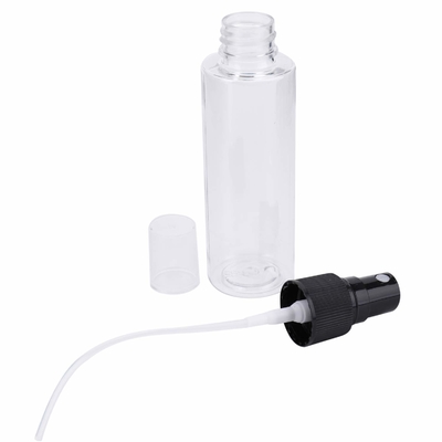 24mm Pompalı Şeffaf PET Plastik 100ml Kozmetik Kavanozlar